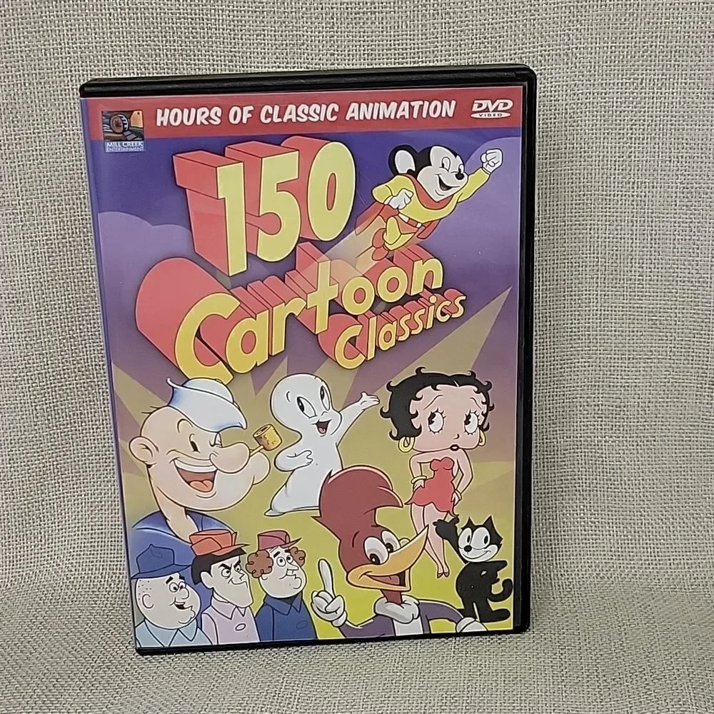 5 Vintage Mighty Mouse Suction Cup Figures Wendy's 1989, 5 comics, Cartoon DVD‎